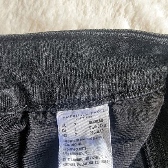 American Eagle High Rise Skinny Leg Black Jegging Jeans - Picture 6 of 6